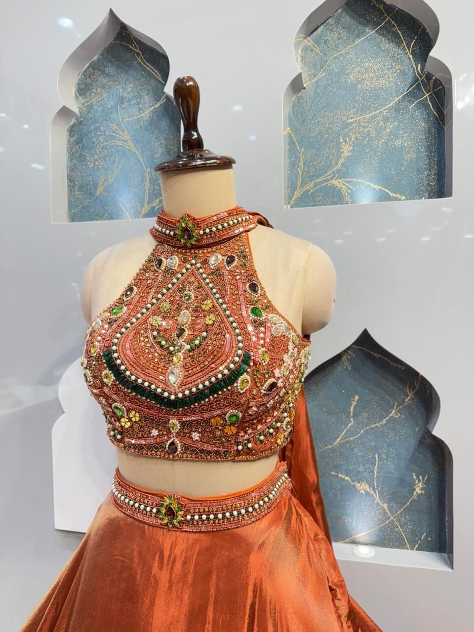"BURNT AMBER ROYALE LEHENGA" image 2
