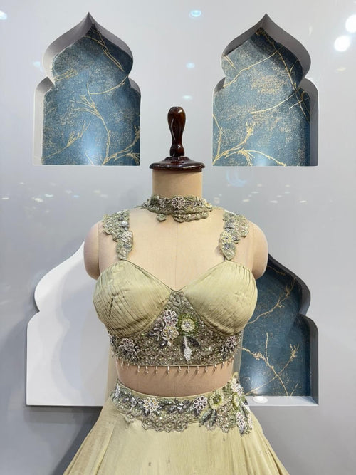 "GOLDEN MIST DESIGNER LEHENGA" image 1