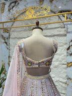 "BLUSH BLOSSOM EMBROIDERED LEHENGA" image 5