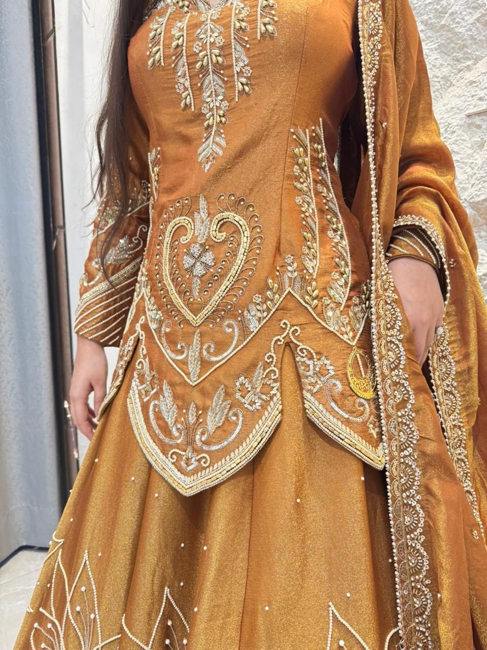 "GOLDEN GLOW EMBROIDERED LEHENGA" image 4