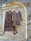 "MOCHA NOOR EMBROIDERED SHARARA" image 0