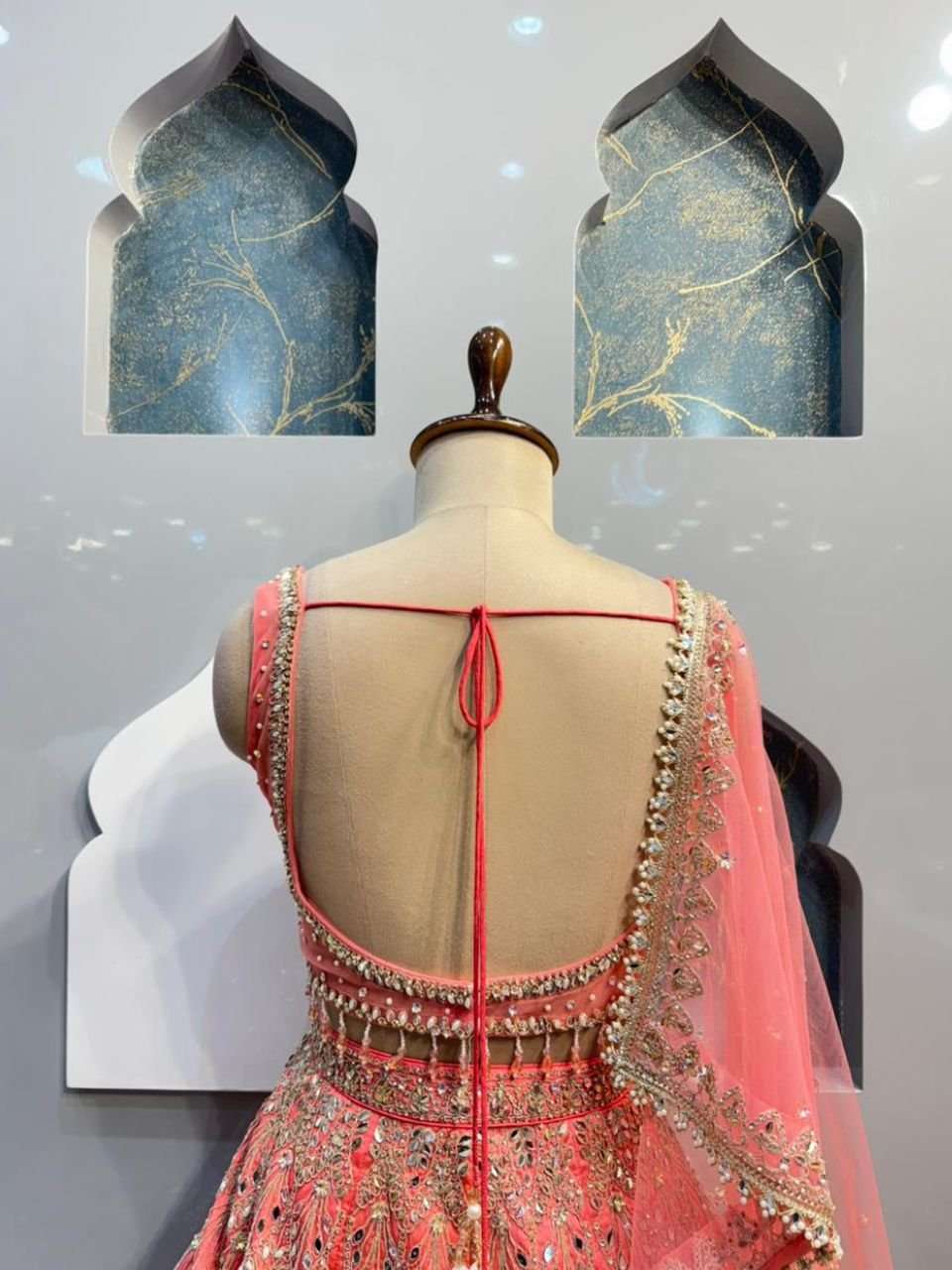 "SUNSET BLOOSOM OMBRE LEHENGA" image 4