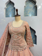 "BLUSH ROYALE EMBROIDERED LEHENGA" image 2