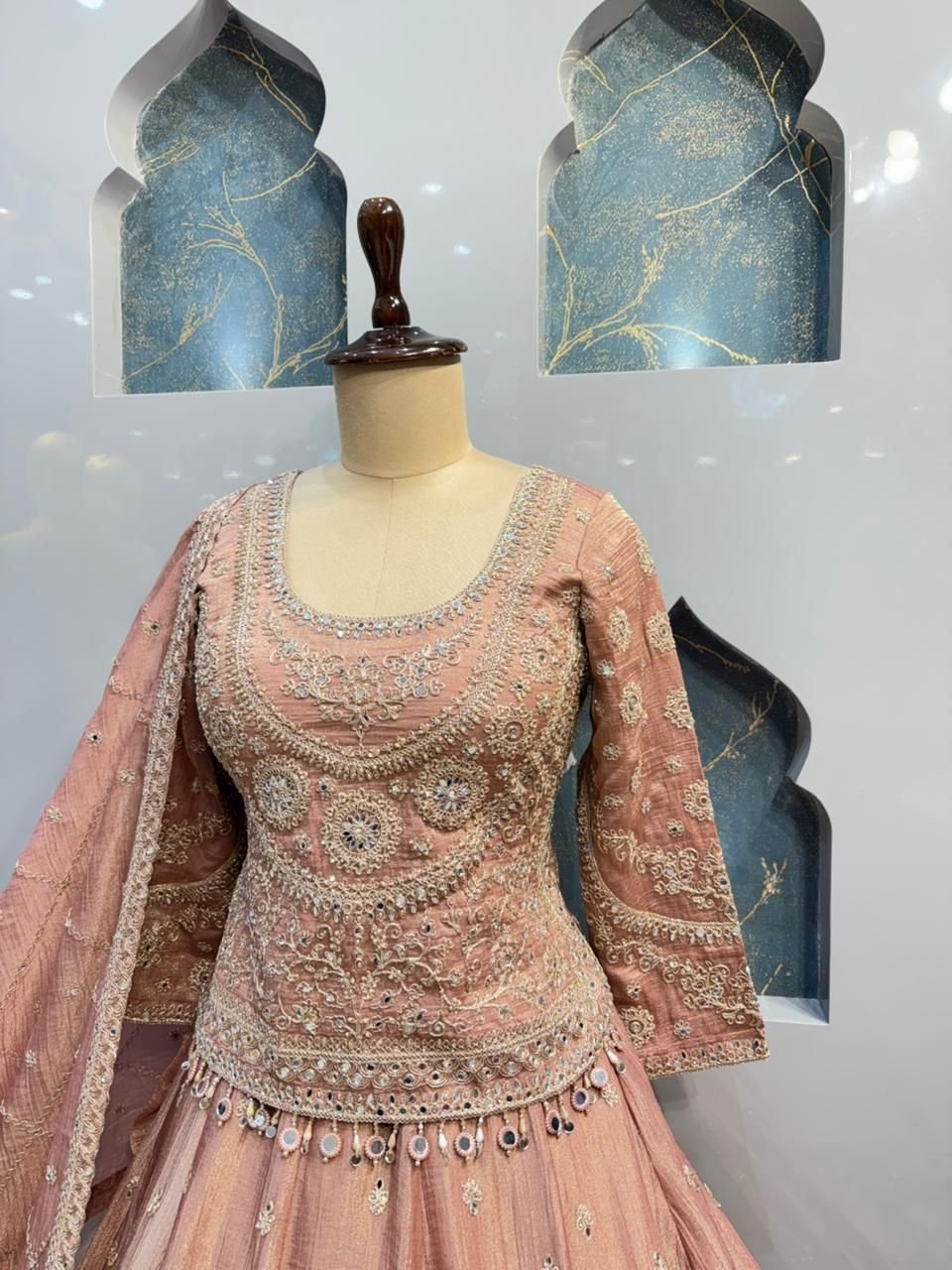 "BLUSH ROYALE EMBROIDERED LEHENGA" image 2