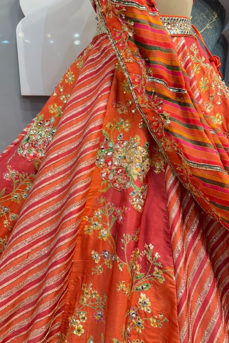 "MULTICOLOUR FESTIVE LEHENGA" image 3