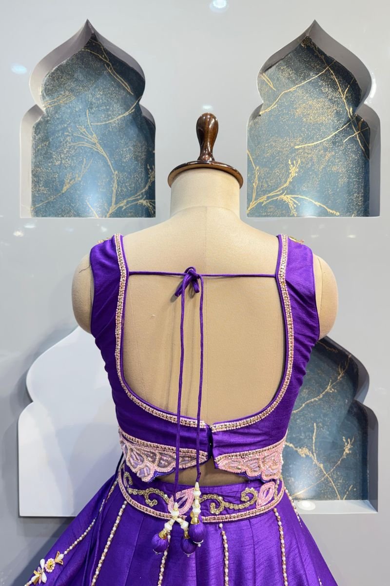 "ROYAL PURPLE DESIGNER LEHENGA" image 5