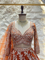 "ROYAL RUST HERITAGE LEHENGA" image 1