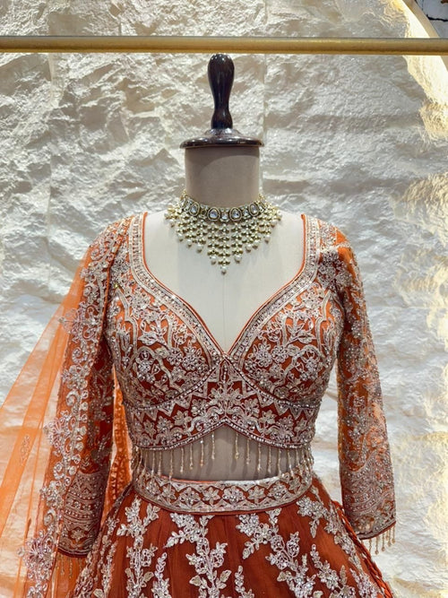 "ROYAL RUST HERITAGE LEHENGA" image 1