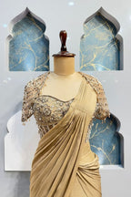 "GOLDEN GODDESS PRE-DRAPED SAREE" image 1