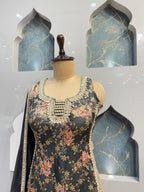 "MIDNIGHT BLOOM FLORAL SHARARA" image 2