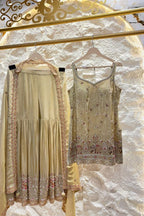 "IVORY ZOHRA SHARARA SUIT" image 0