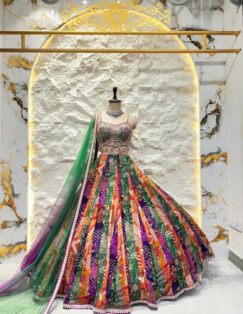 "ROYAL RHAPSODY MULTICOLOUR LEHENGA" image 0