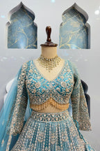 "AQUA ROYALE LEHENGA" image 1