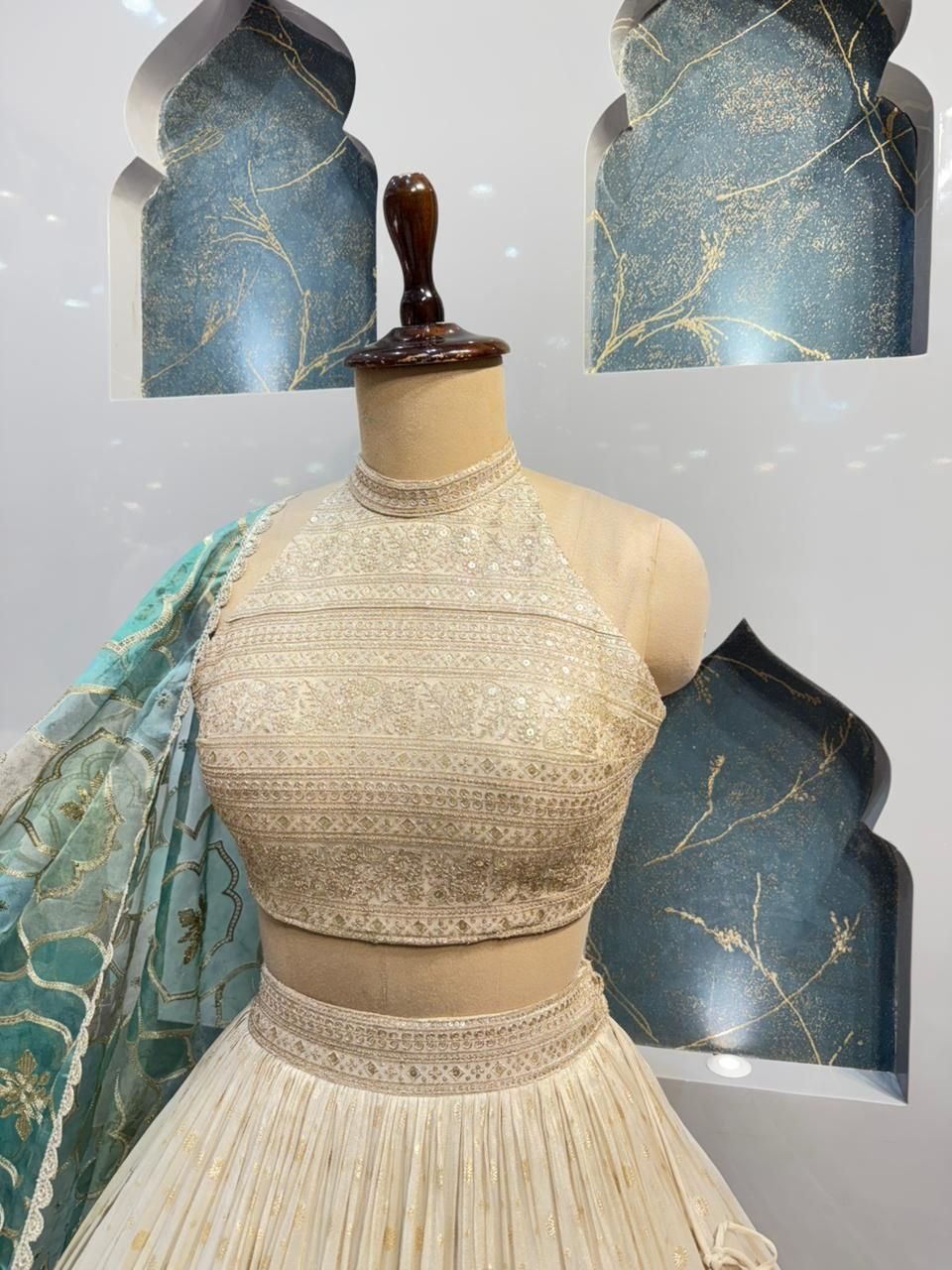 "CELESTIAL IVORY ELEGANCE LEHENGA" image 2