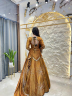 "GOLDEN GLOW EMBROIDERED LEHENGA" image 6