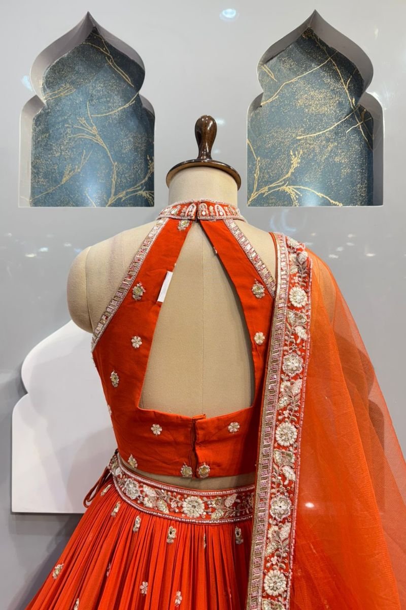 "ROYAL SINDOOR RED BRIDAL LEHENGA" image 4