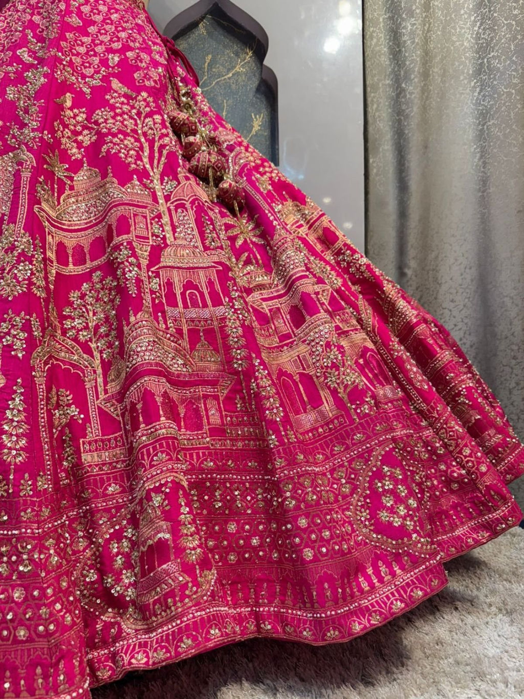 "RANI PINK ROYAL HERITAGE LEHENGA" image 3