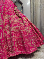 "RANI PINK ROYAL HERITAGE LEHENGA" image 3