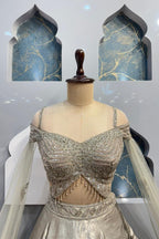 "MOONLIT SILVER LEHENGA" image 1