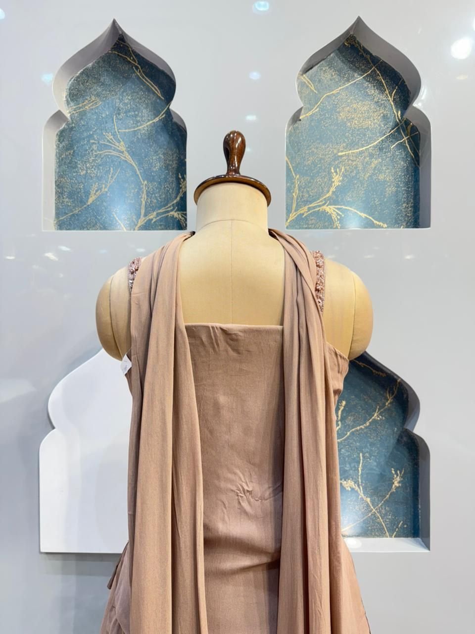 "DUSTY ROSE EMBELLISHED SHARARA" image 4