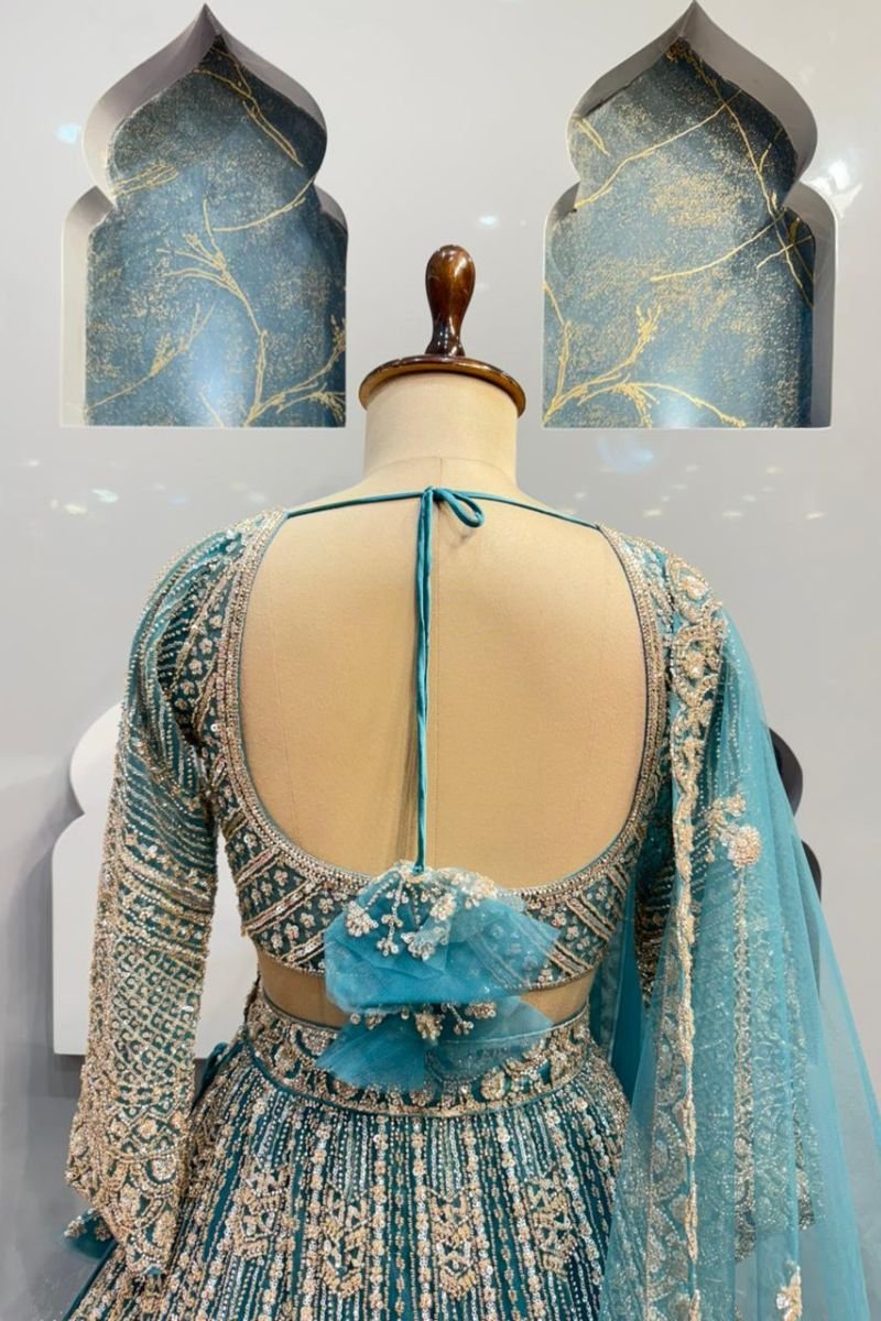 "AQUA ROYALE LEHENGA" image 5