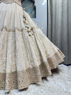 "IVORY REGAL EMBELLISHED LEHENGA" image 4