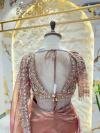 "ROSE GOLD RADIANCE EMBELLISHED SAREE" image 4