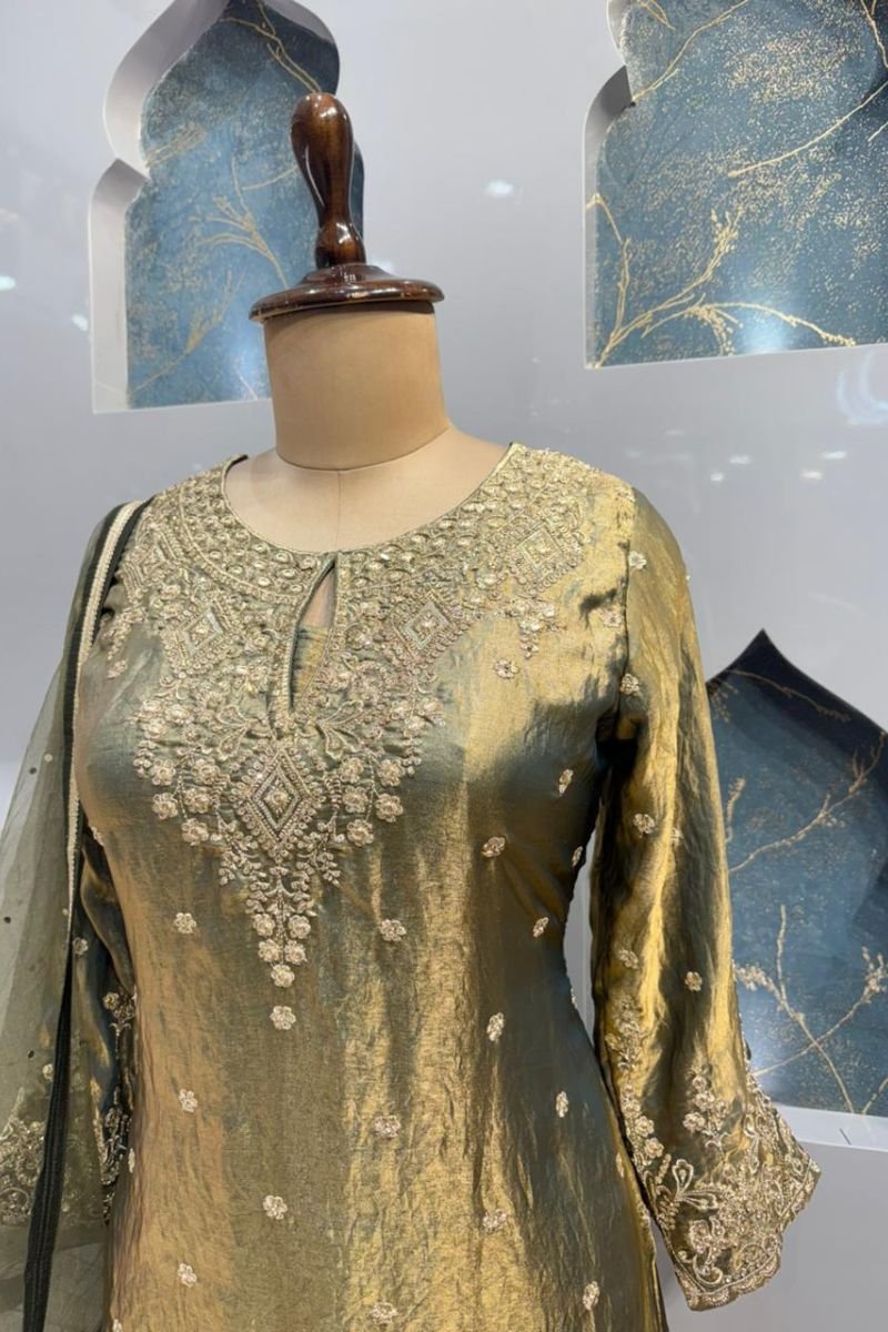 "OLIVE GREEN GARARA SET" image 2