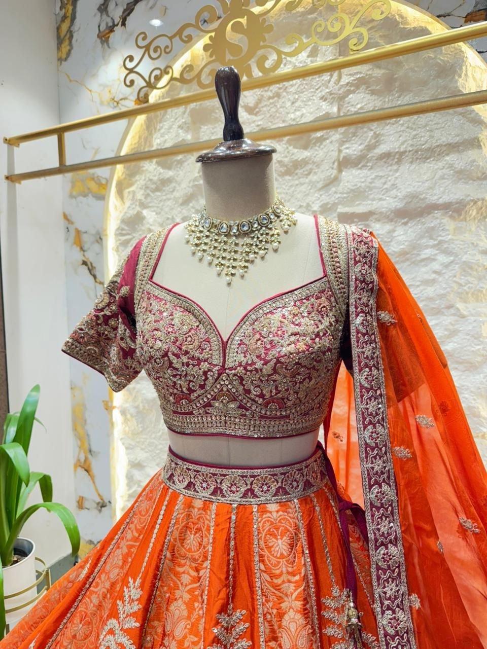 "SUNSET ROYALE EMBROIDERED LEHENGA" image 2