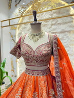 "SUNSET ROYALE EMBROIDERED LEHENGA" image 2