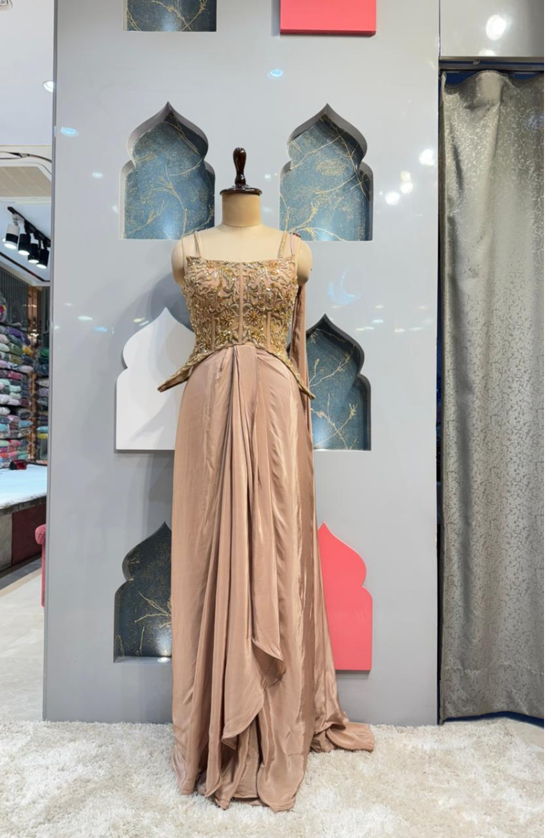 "CHAMPAGNE GOLD REGAL INDO WESTERN" image 0