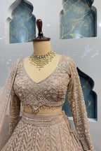 "VINTAGE GOLD MAJESTY LEHENGA" image 2