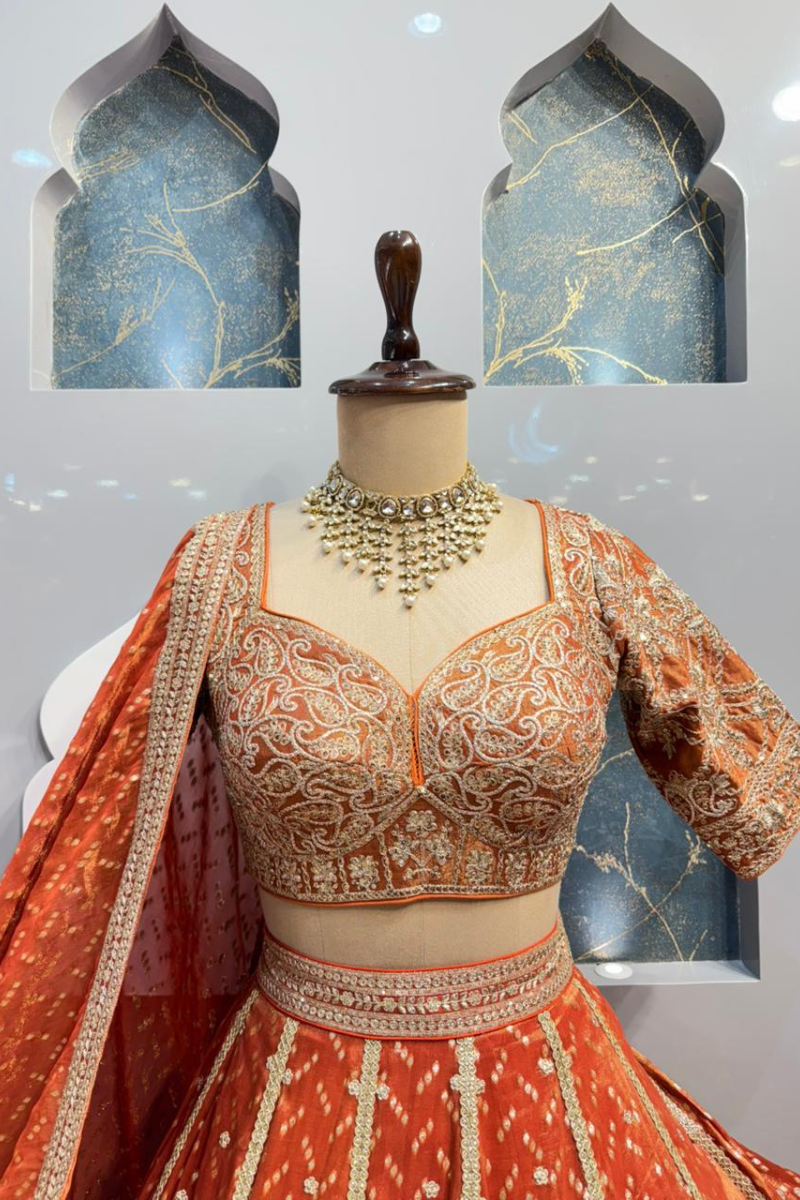 "PEACH ROYALE LEHENGA" image 1