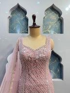 "BLUSH PINK EMBELLISHED SHARARA" image 1