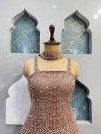 "DUSTY ROSE EMBELLISHED SHARARA" image 1