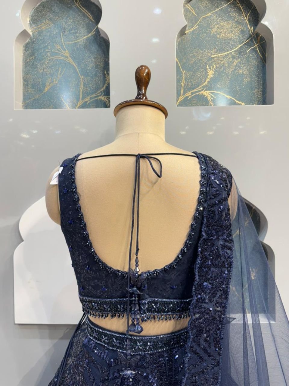 "STARLIGHT NAVY DESIGNER LEHANGA" image 3