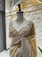 "CHAMPAGNE MIRROR GLAM SAREE" image 2