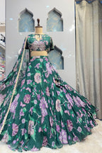 "BLOOM PRINT LEHENGA" image 4