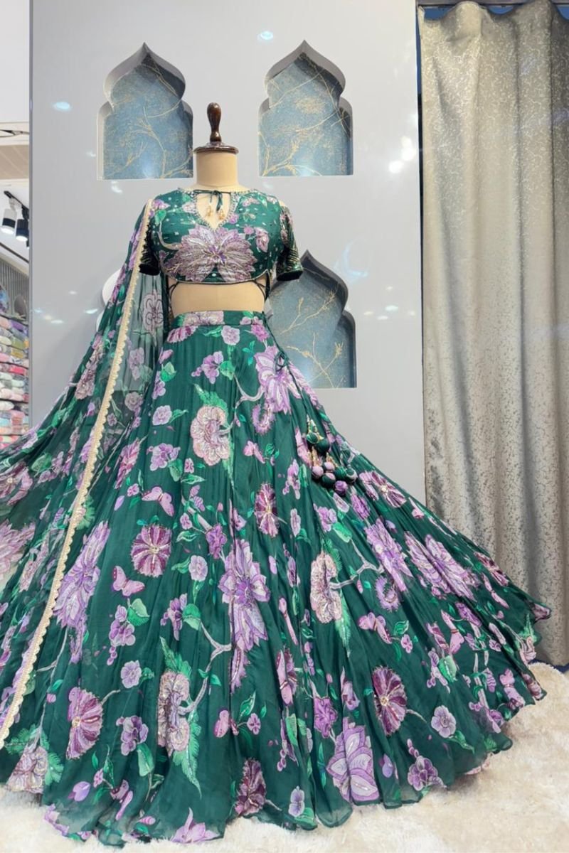 "BLOOM PRINT LEHENGA" image 4