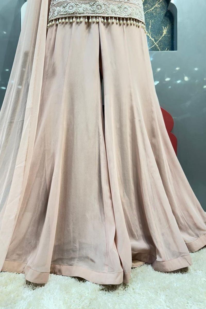 "BLUSH PEARL EMBROIDERED SHARARA" image 5