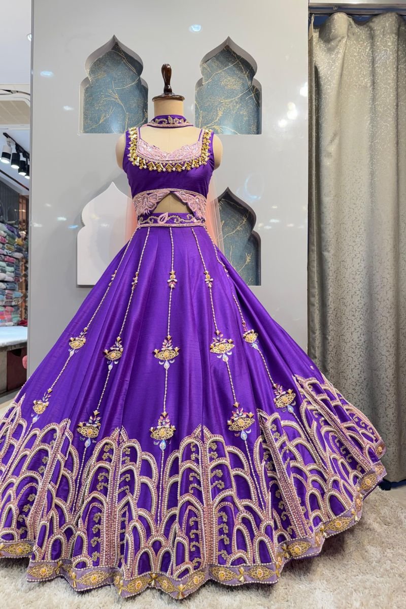 "ROYAL PURPLE DESIGNER LEHENGA" image 4