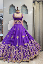 "ROYAL PURPLE DESIGNER LEHENGA" image 4