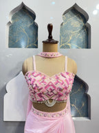 "BLUSH PINK DRAPED INDOWESTERN" image 1