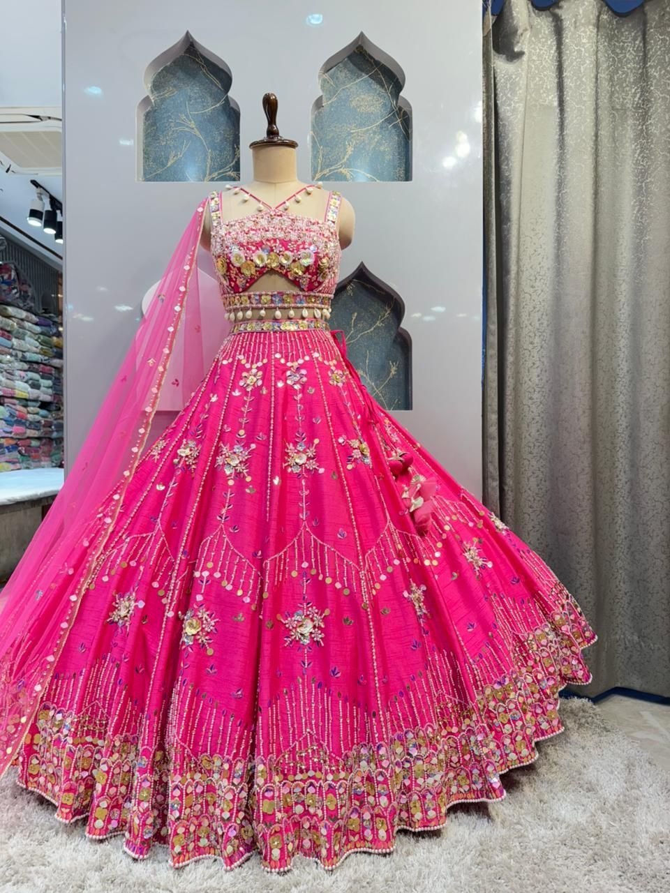 "RANI NOOR MIRRORWORK LEHENGA" image 3