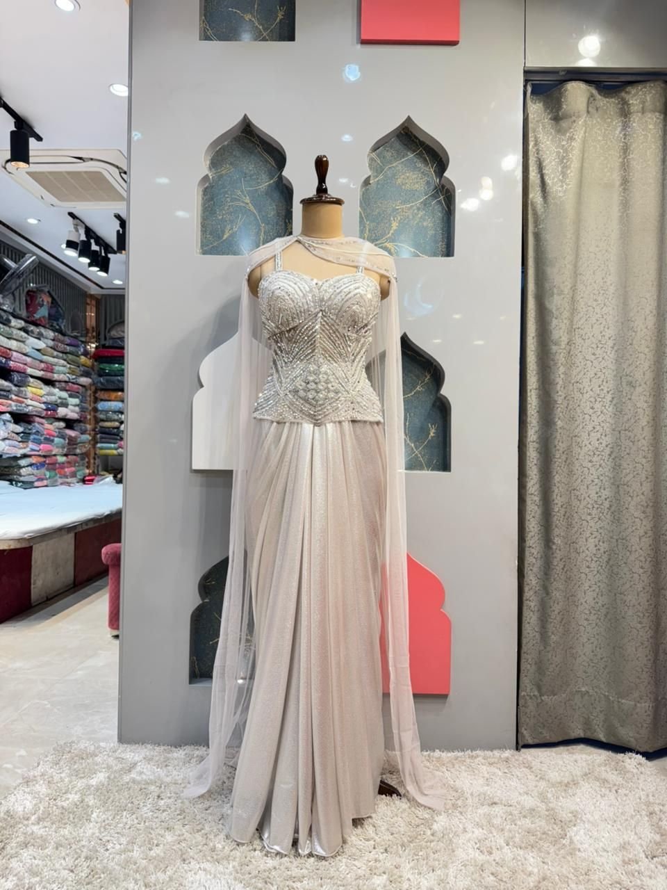 "LUXARY PEARL WHITE EMBELLISHED" image 0