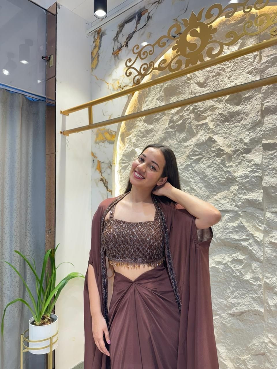 "MOCHA ELEGANCE INDO-WESTERN" image 1