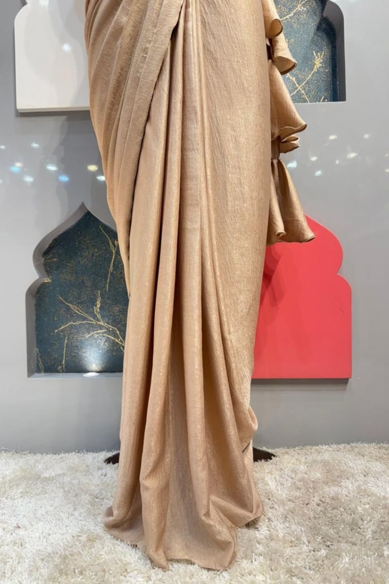 "CHAMPAGNE GLAMOUR DRAPE SAREE" image 2