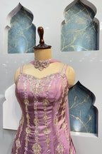 "DUSTY ROSE ELEGANCE GHARARA SET" image 2