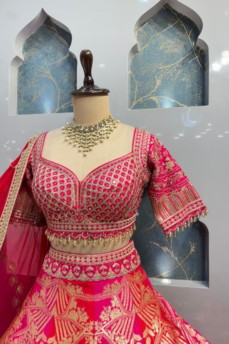 "CRIMSON ZAREEN COUTURE LEHENGA" image 2