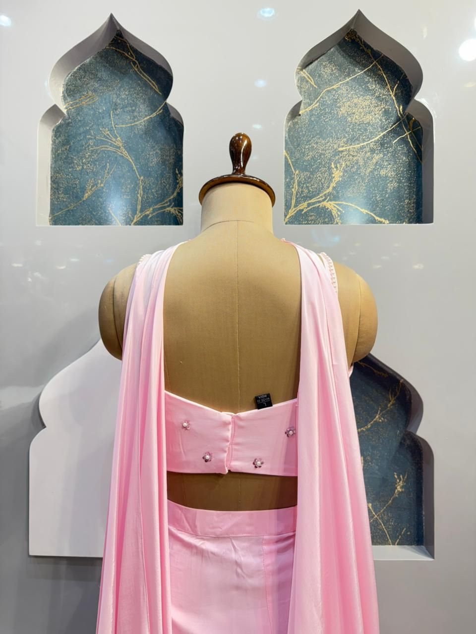 "BLUSH PINK DRAPED INDOWESTERN" image 4